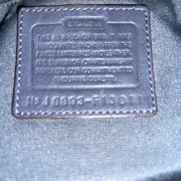 Coach Signature Jacquard Shoulder Bag F10993 | Leather Trim | Authentic - Picture 9 of 10